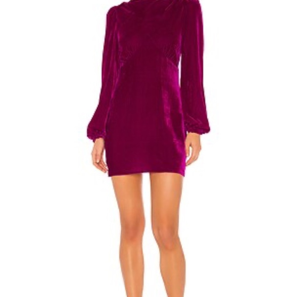 Elegant Velvet Dress in Rich Purple